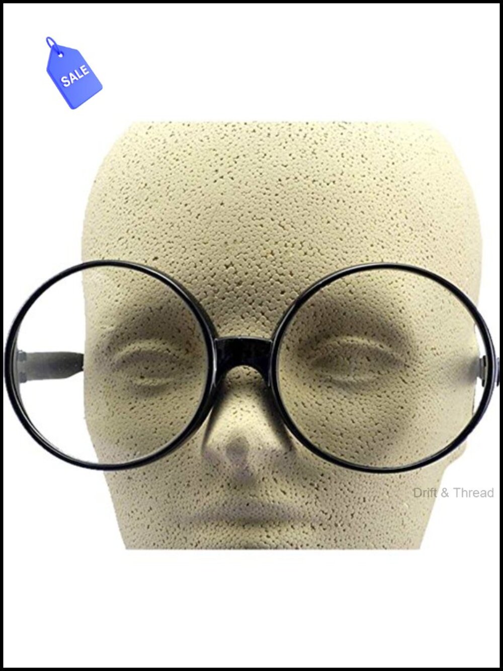 Round Novelty Costume Glasses Plastic Eyewear Accessory